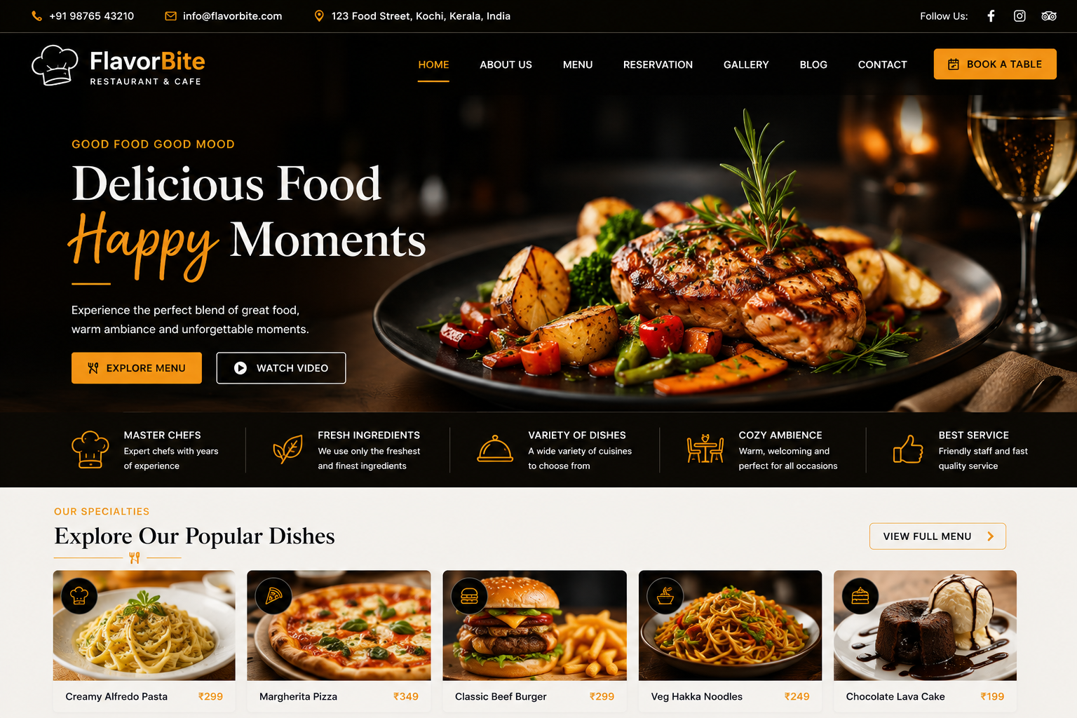 Restaurant Website